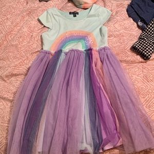 Ava & yells rainbow dress